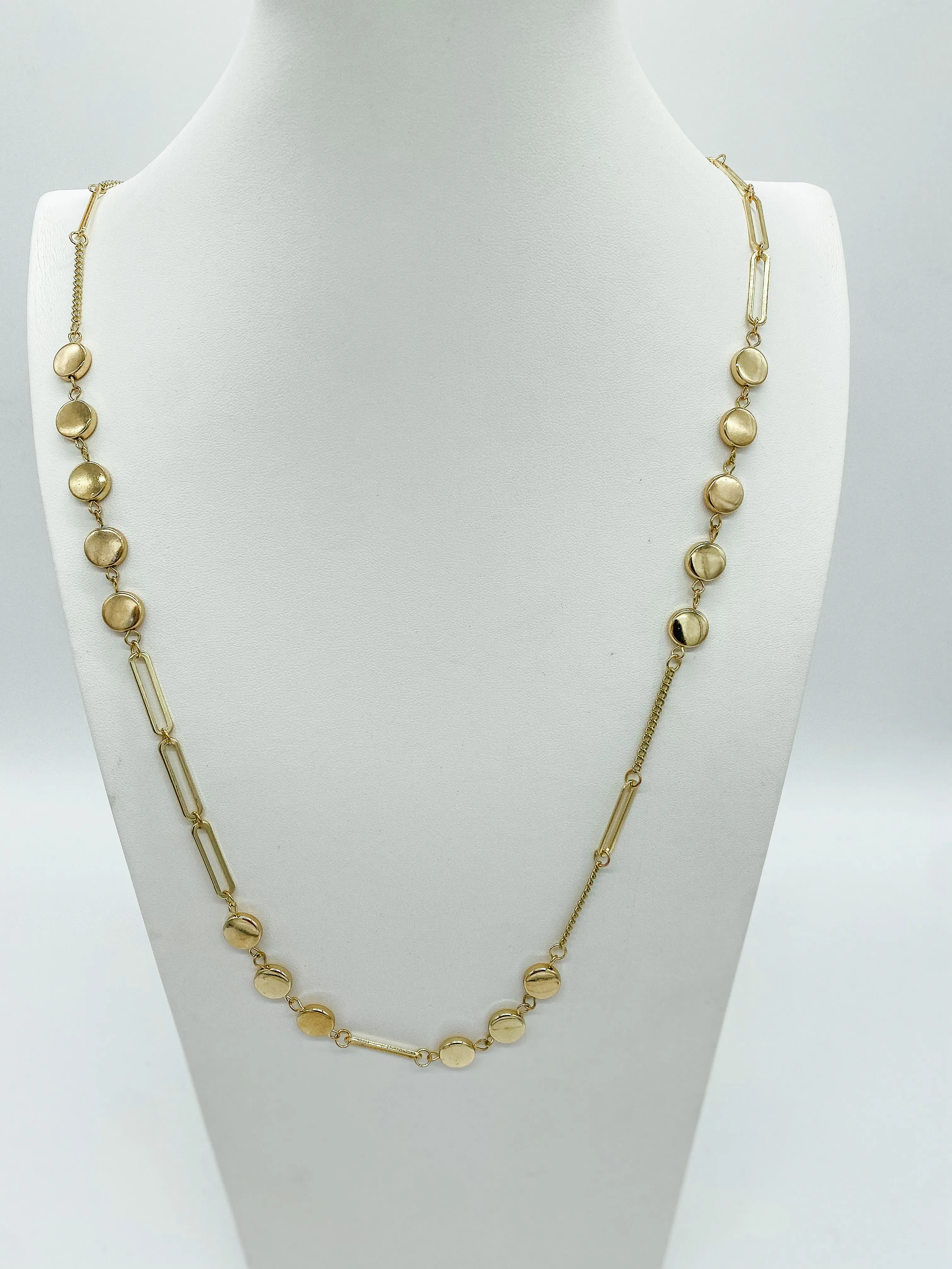 Station Chain Long Necklace