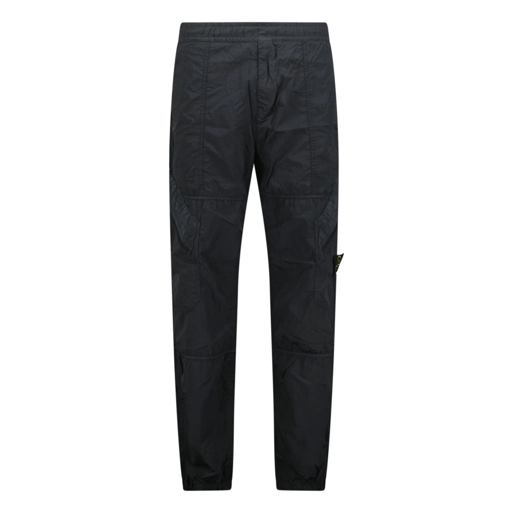 STONE ISLAND STEEL GREY NYLON METAL GARMENT DYED CARGO TROUSERS