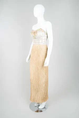 Strapless Sequin Bustier Gown