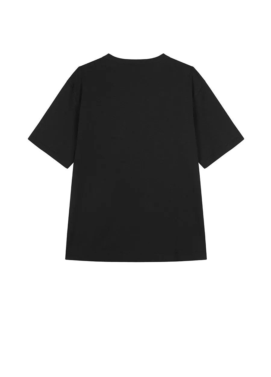 T-Shirt/JNBY Sequined Crew-necked Short-sleeved T-Shirt