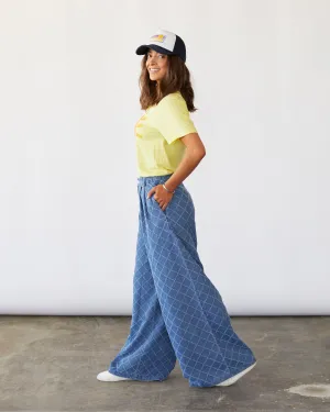 Textured Denim Pant