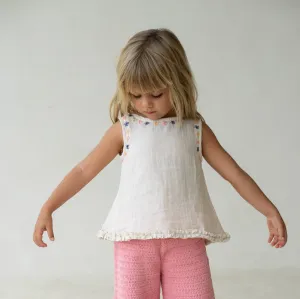 Tilly Blouse - Natural Embroidered