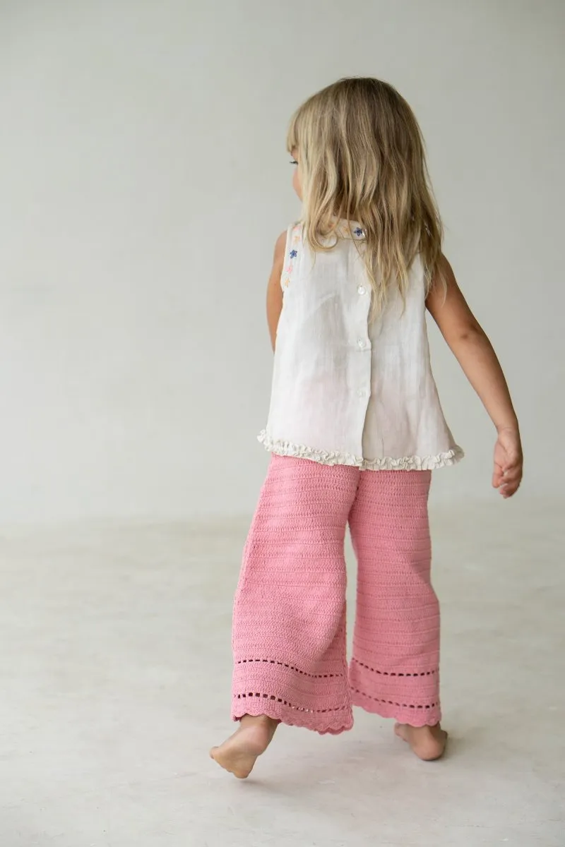 Tilly Blouse - Natural Embroidered