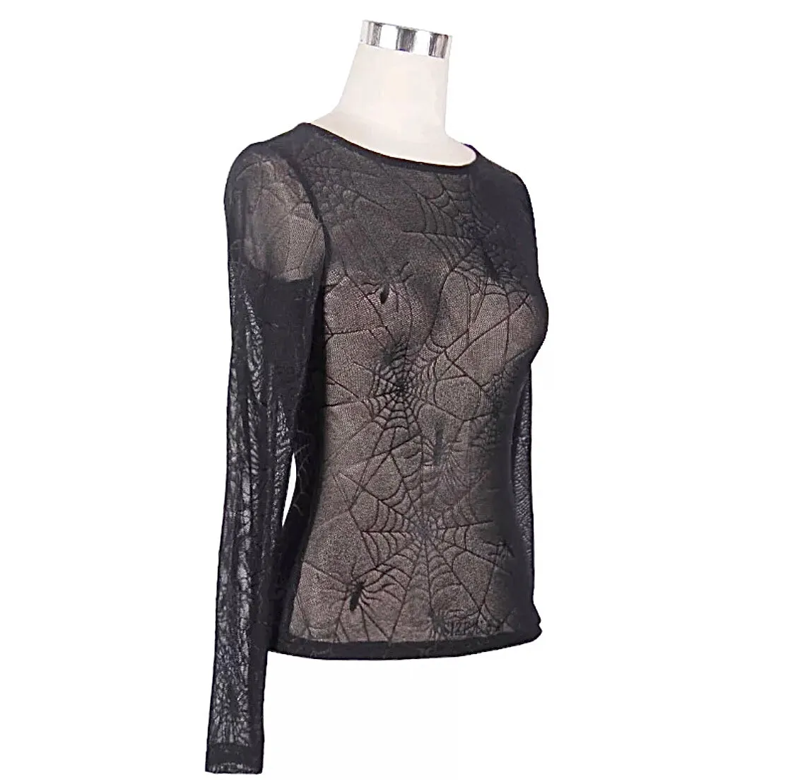 Transparent Spiderweb Top