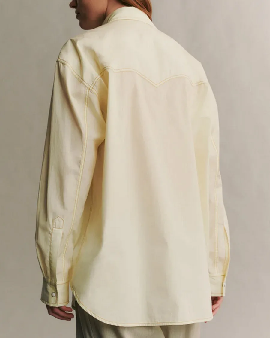 Transparent Yellow Dutton Shirt