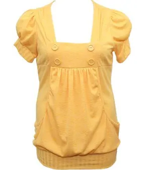 Trendy Layered Yellow Knit