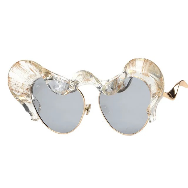 Unique Women's Fashion Cat Eye Sunglasses -Black,Brown,Silver,Rose Gold