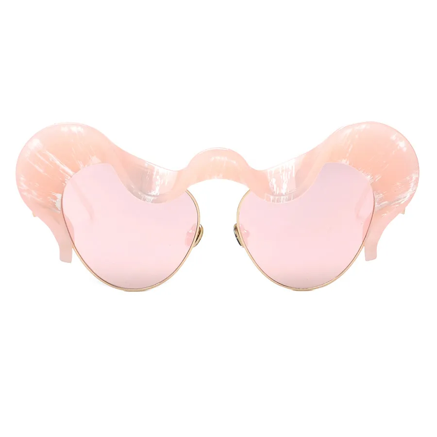 Unique Women's Fashion Cat Eye Sunglasses -Black,Brown,Silver,Rose Gold