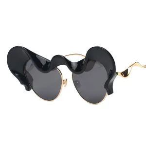Unique Women's Fashion Cat Eye Sunglasses -Black,Brown,Silver,Rose Gold