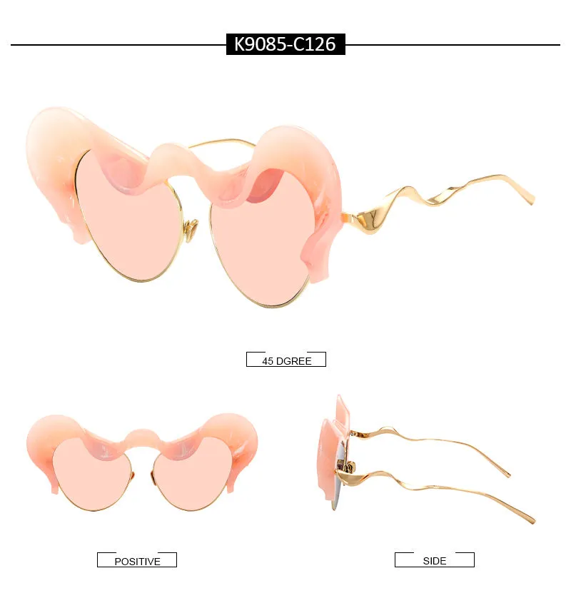 Unique Women's Fashion Cat Eye Sunglasses -Black,Brown,Silver,Rose Gold