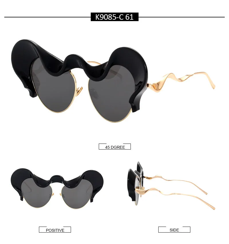 Unique Women's Fashion Cat Eye Sunglasses -Black,Brown,Silver,Rose Gold
