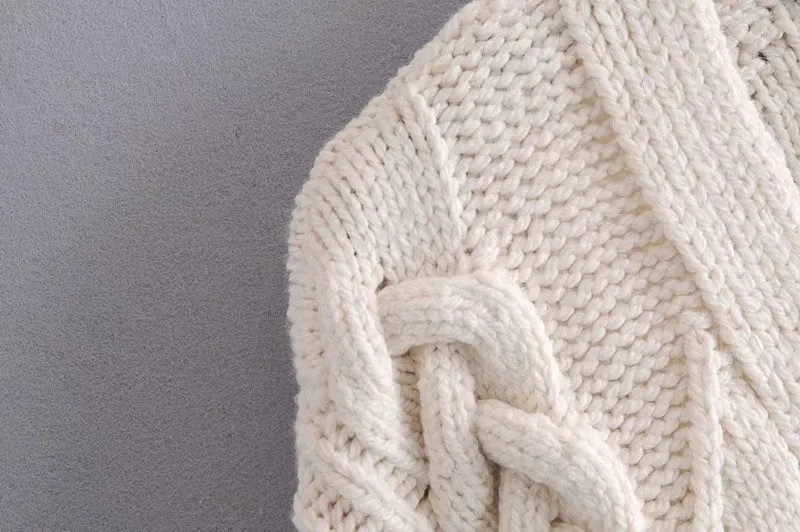 V-neck Knit Single-breasted Sweaters Cardigans Outerwear