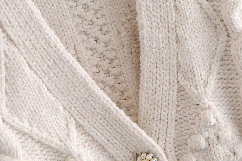 V-neck Knit Single-breasted Sweaters Cardigans Outerwear