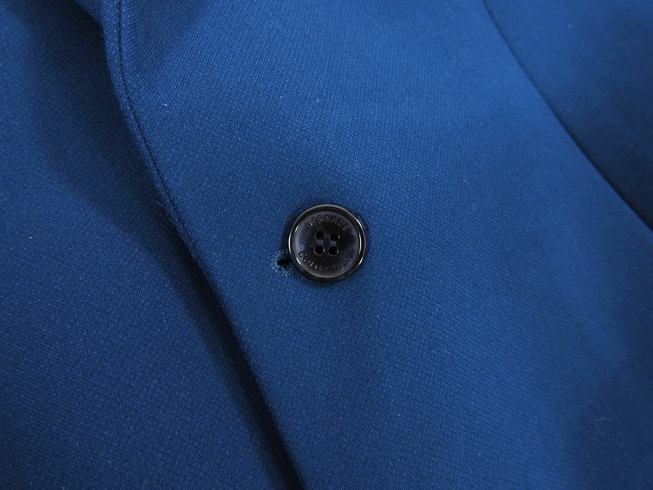 Versace Collection By Gianni Versace Two Piece Wool Blend Turquoise Suit - 38