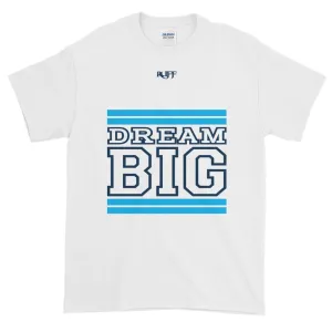 White Carolina Blue and Navy Blue Short-Sleeve T-Shirt