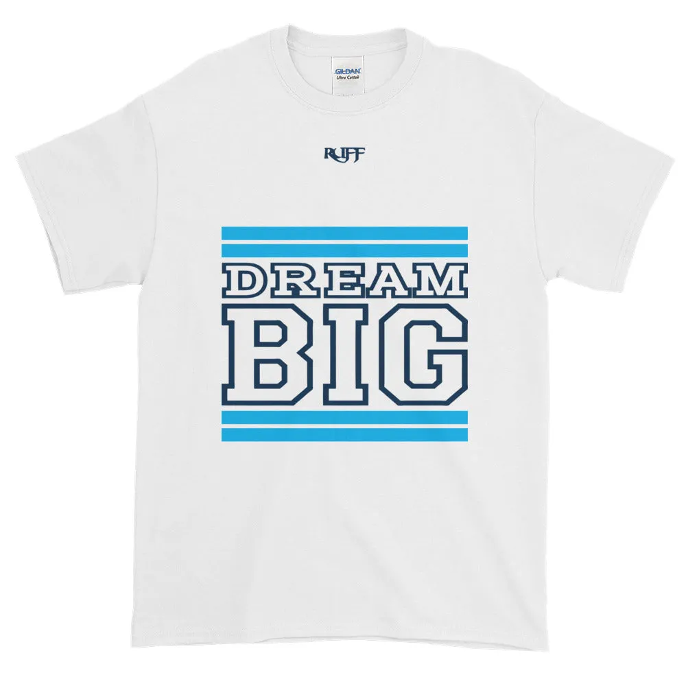 White Carolina Blue and Navy Blue Short-Sleeve T-Shirt