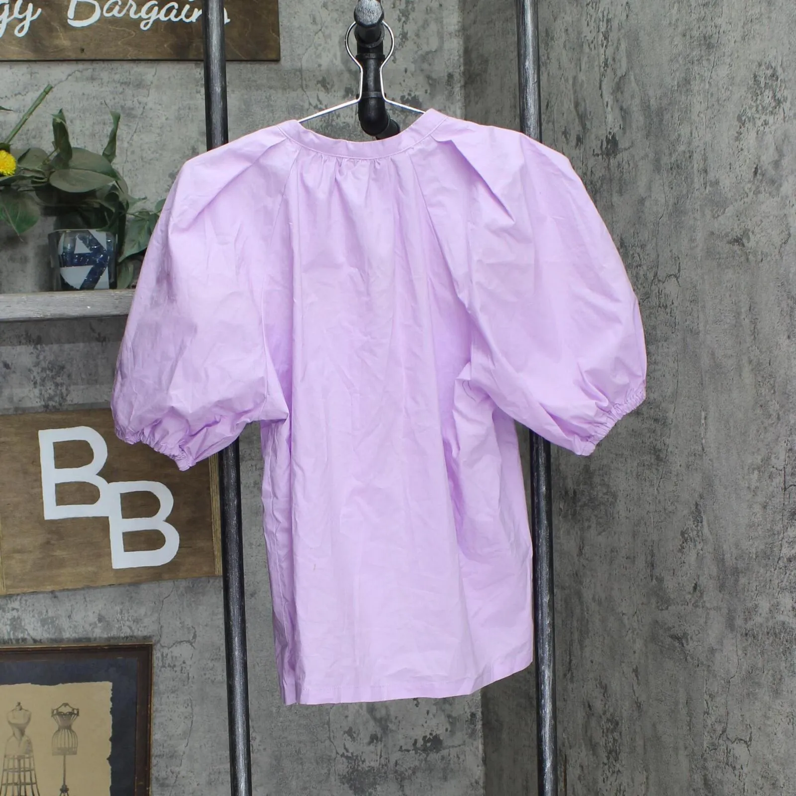 Who What Wear Women's Puff Elbow Sleeve Shell Blouse 84201887 Purple L