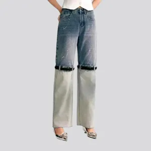Wide fit high-waist vintage women's jeans