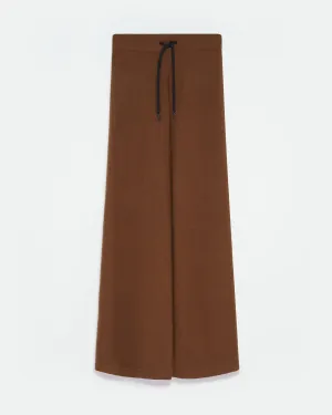 Wide-leg knit trousers