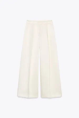 Wide-Leg Satin Trousers
