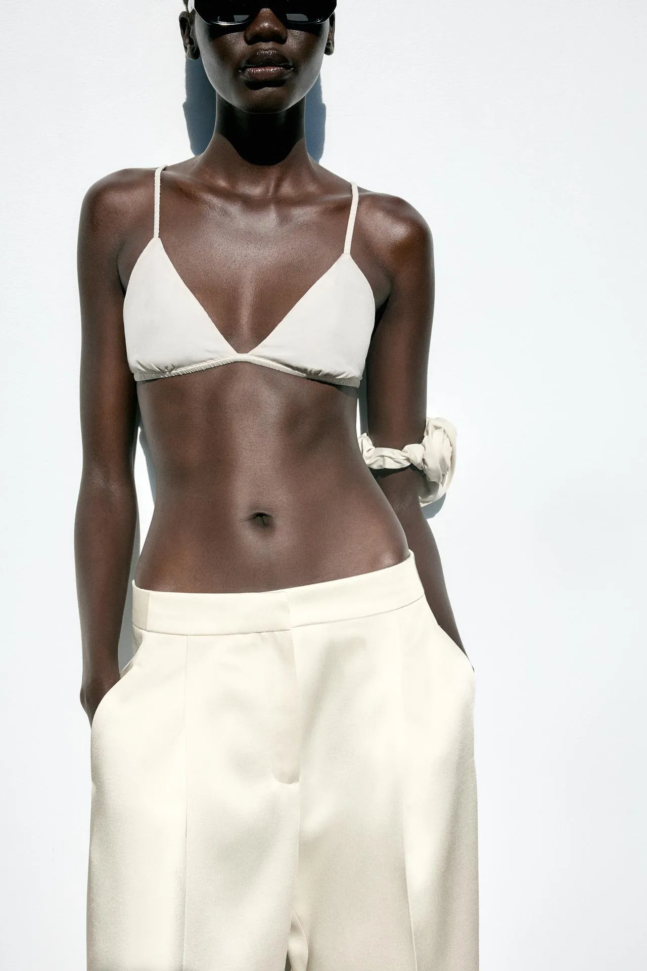 Wide-Leg Satin Trousers