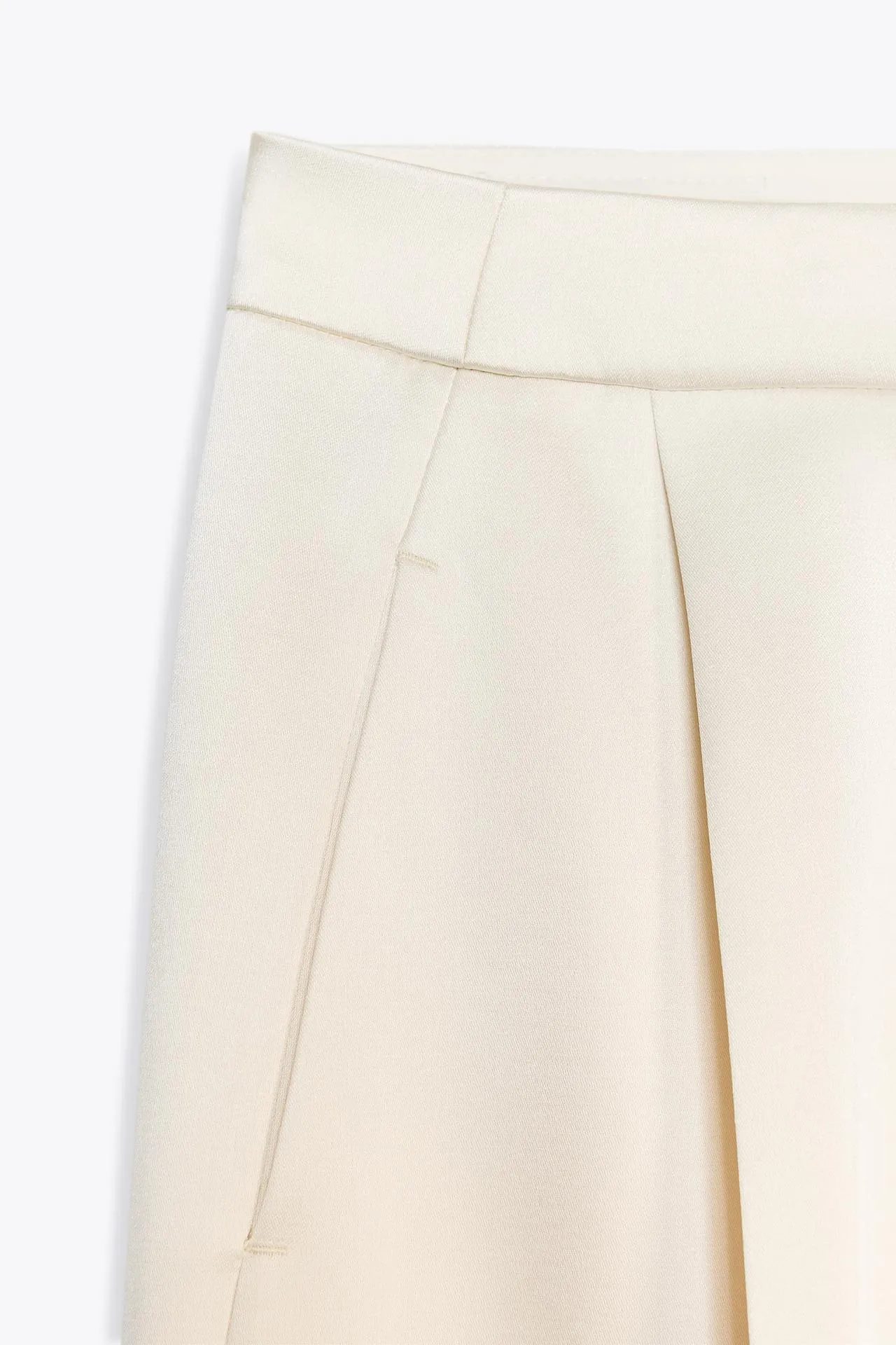 Wide-Leg Satin Trousers