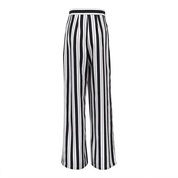 Wide Leg Striped Pants
