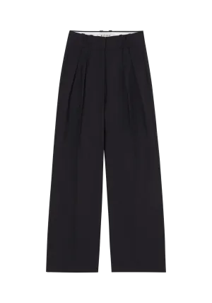 Wide Leg Trousers in Noir