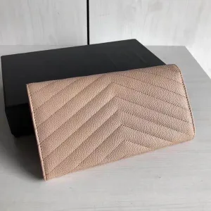 Women envelope long wallet purse Clutch High quality Bag Luxury Handbag real Leather Designer caviar leather Famous Ladies Bags