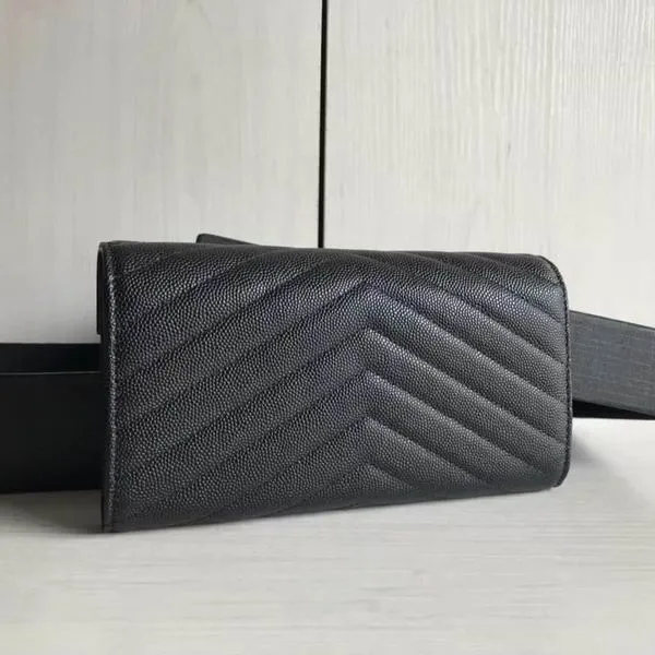 Women envelope long wallet purse Clutch High quality Bag Luxury Handbag real Leather Designer caviar leather Famous Ladies Bags