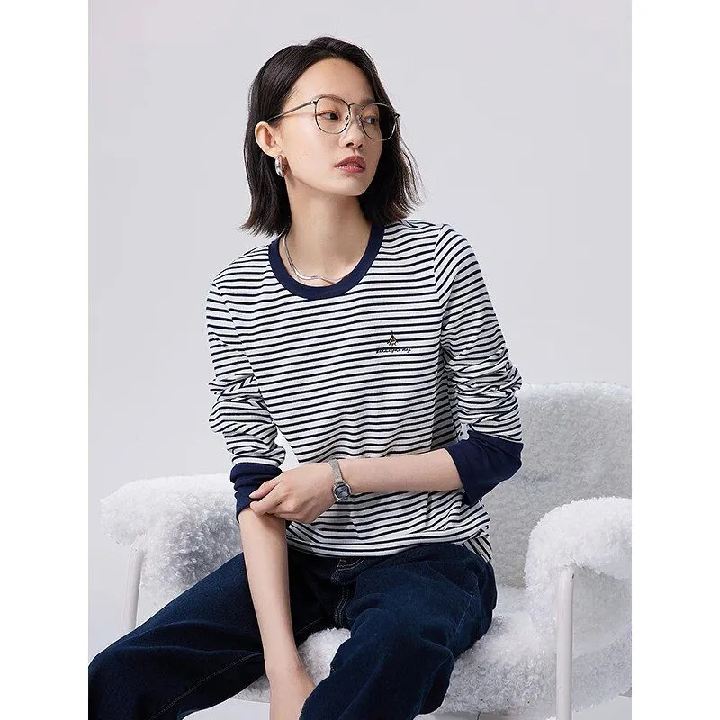 Women's Autumn Striped Long Sleeve T-Shirt
