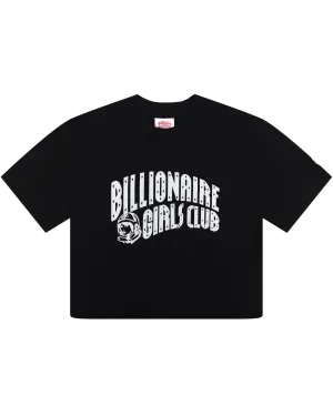 Womens Classic Curve Logo Cropped Tee
