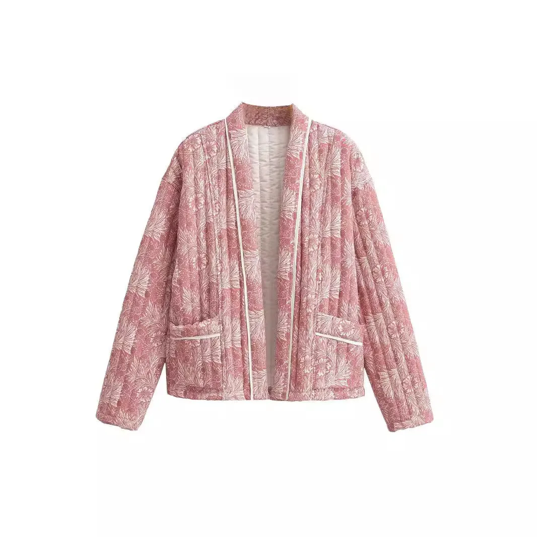 Women's Clothing Autumn And Winter Jackets Loose Tribal Style Long Sleeve Coat With Thin Cotton Sandwich Cardigan Tops