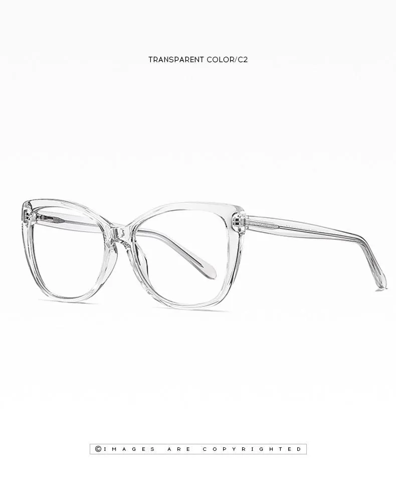 Women's Eyeglasses  Transparent Square Computer Glasses Frame Anti Blue Light Female Eyeglass Sexy Leopard