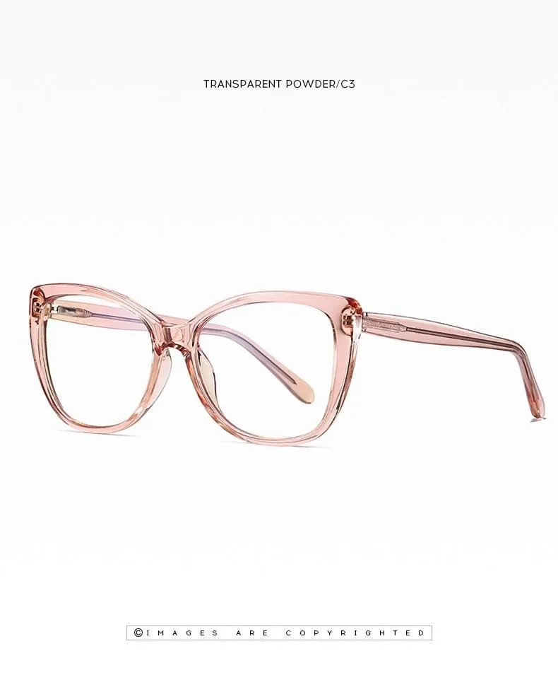 Women's Eyeglasses  Transparent Square Computer Glasses Frame Anti Blue Light Female Eyeglass Sexy Leopard