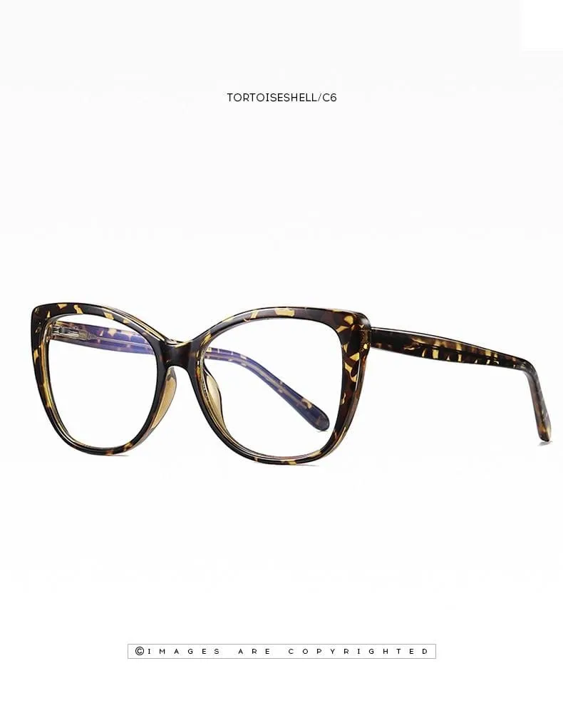 Women's Eyeglasses  Transparent Square Computer Glasses Frame Anti Blue Light Female Eyeglass Sexy Leopard