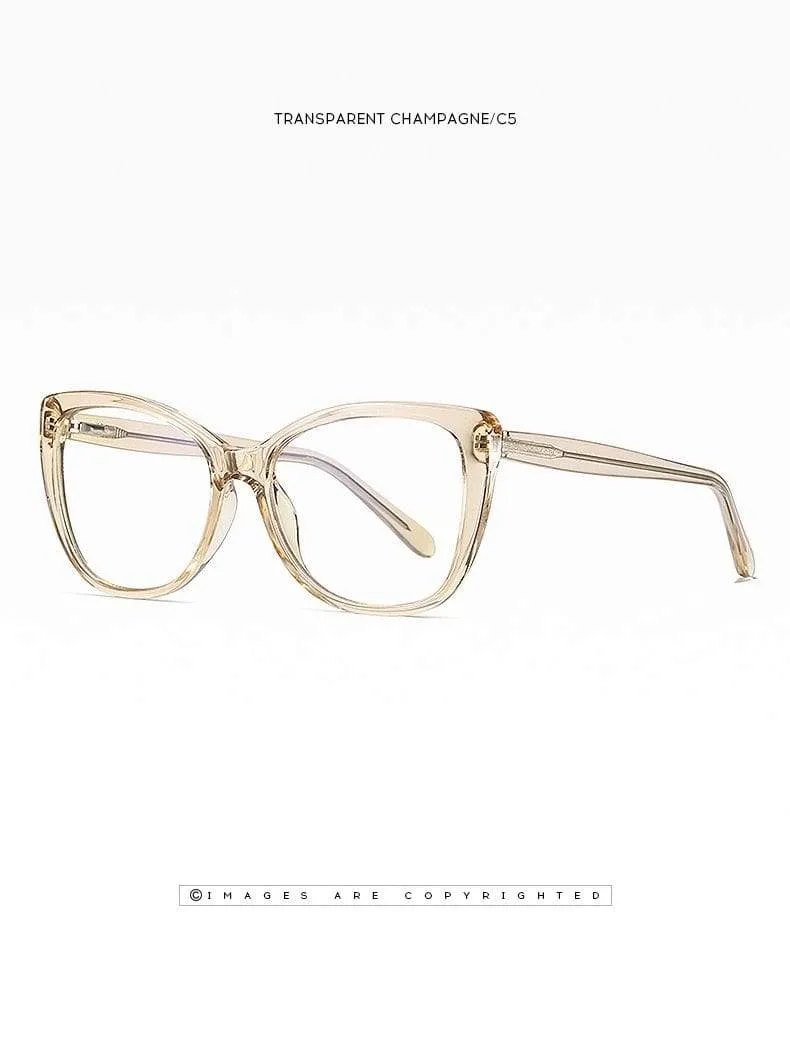 Women's Eyeglasses  Transparent Square Computer Glasses Frame Anti Blue Light Female Eyeglass Sexy Leopard