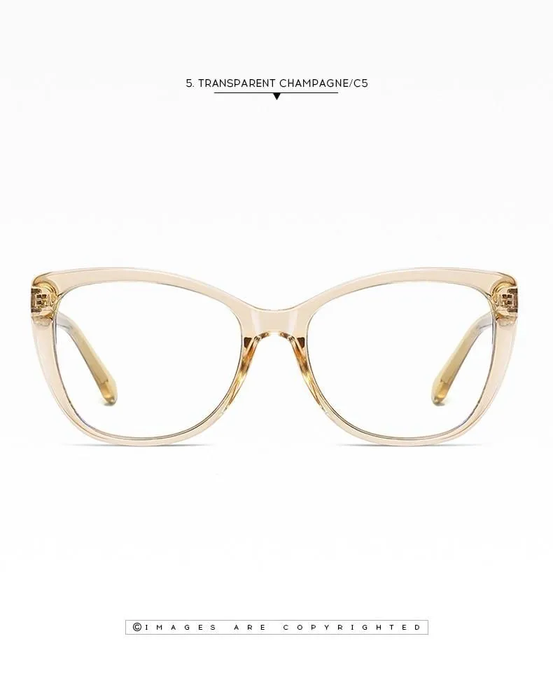 Women's Eyeglasses  Transparent Square Computer Glasses Frame Anti Blue Light Female Eyeglass Sexy Leopard
