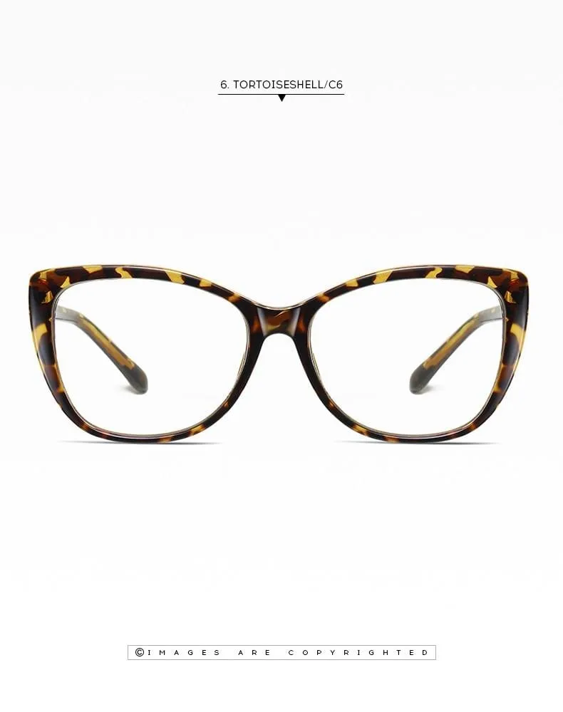 Women's Eyeglasses  Transparent Square Computer Glasses Frame Anti Blue Light Female Eyeglass Sexy Leopard