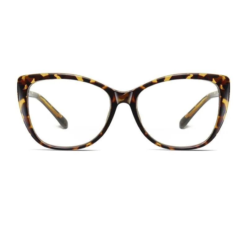 Women's Eyeglasses  Transparent Square Computer Glasses Frame Anti Blue Light Female Eyeglass Sexy Leopard