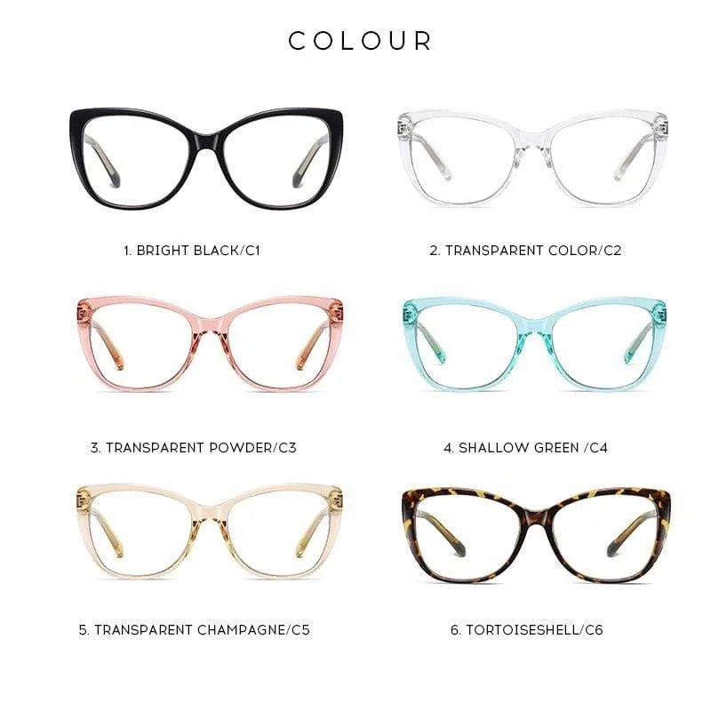 Women's Eyeglasses  Transparent Square Computer Glasses Frame Anti Blue Light Female Eyeglass Sexy Leopard
