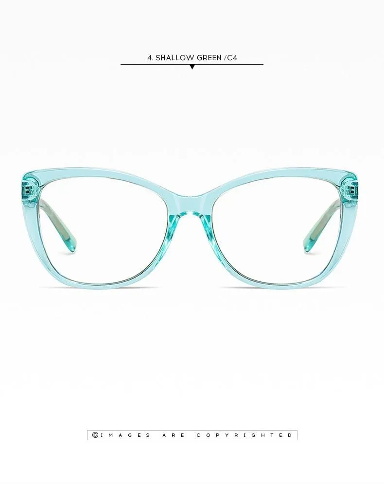 Women's Eyeglasses  Transparent Square Computer Glasses Frame Anti Blue Light Female Eyeglass Sexy Leopard