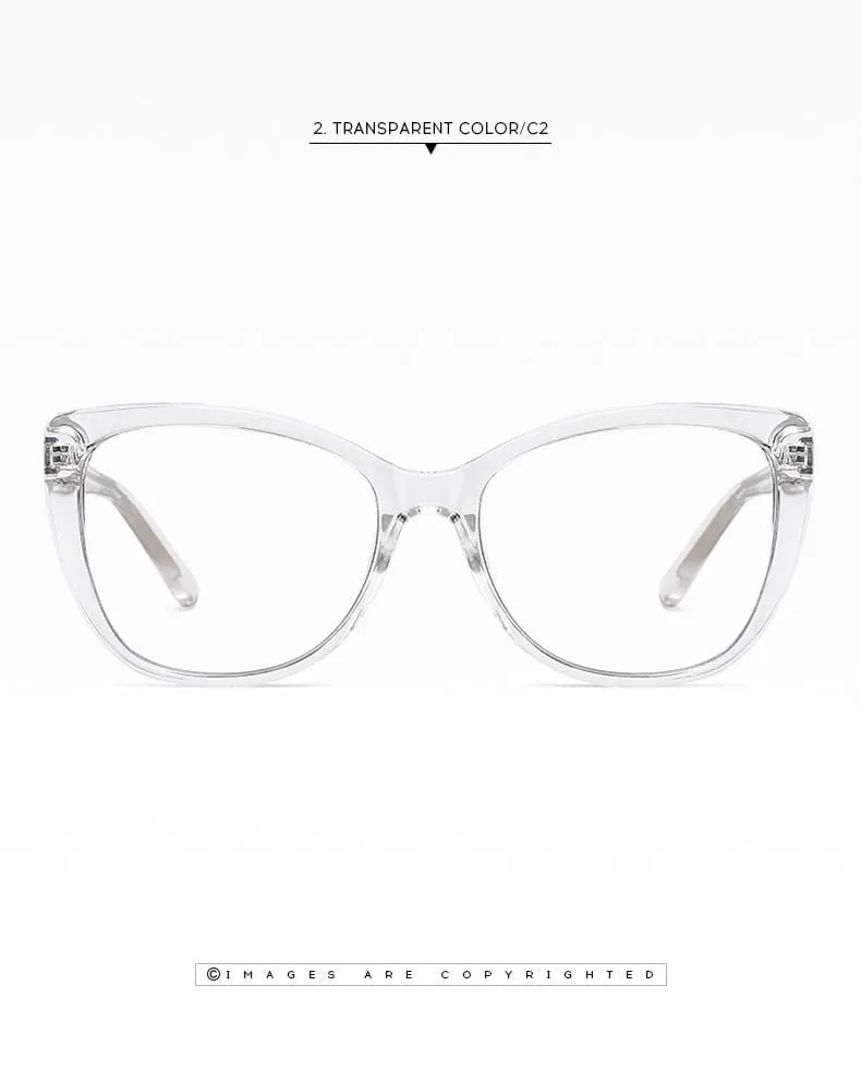 Women's Eyeglasses  Transparent Square Computer Glasses Frame Anti Blue Light Female Eyeglass Sexy Leopard