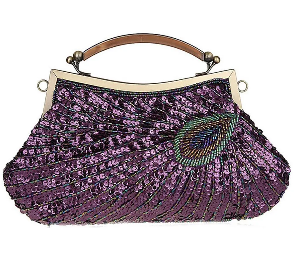 Women's Vintage Handbag Beaded Sequin Clutch Purse|JaosWish