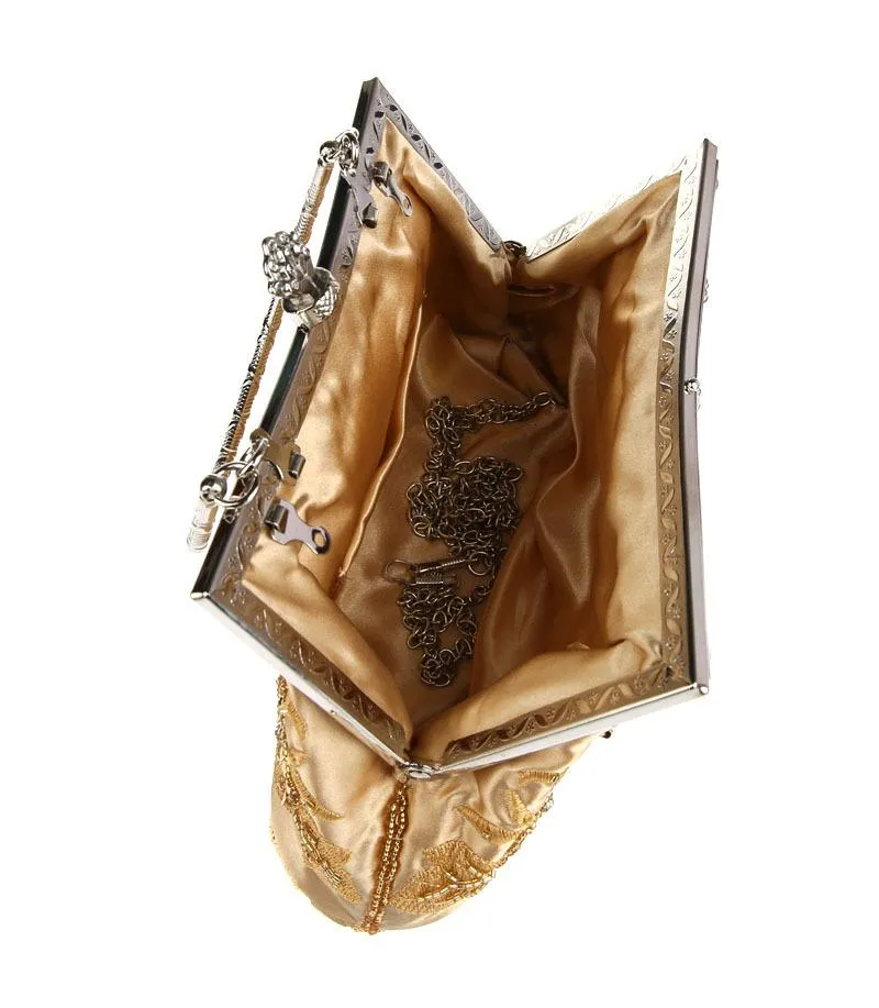 Women's Vintage Style Roses Beaded And Sequined Evening Bag|JaosWish