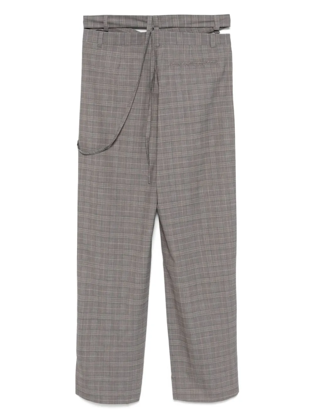 Wool blend wrap trousers