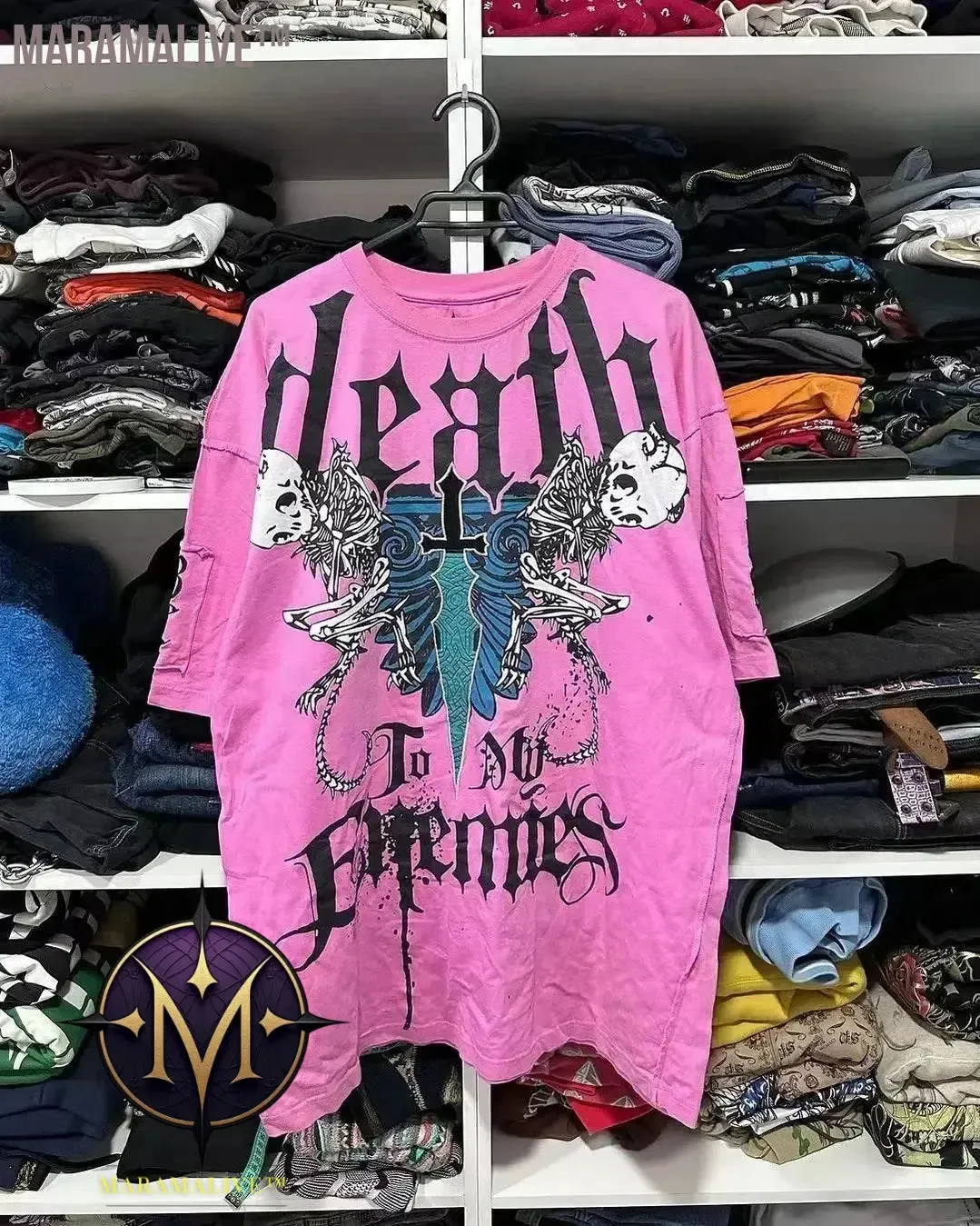 Y2K Tshirt New Harajuku Retro Wing Printing Oversized Punk Hip Hop T shirt Women Short Sleeved Gothic Clothing Tops Streetwear