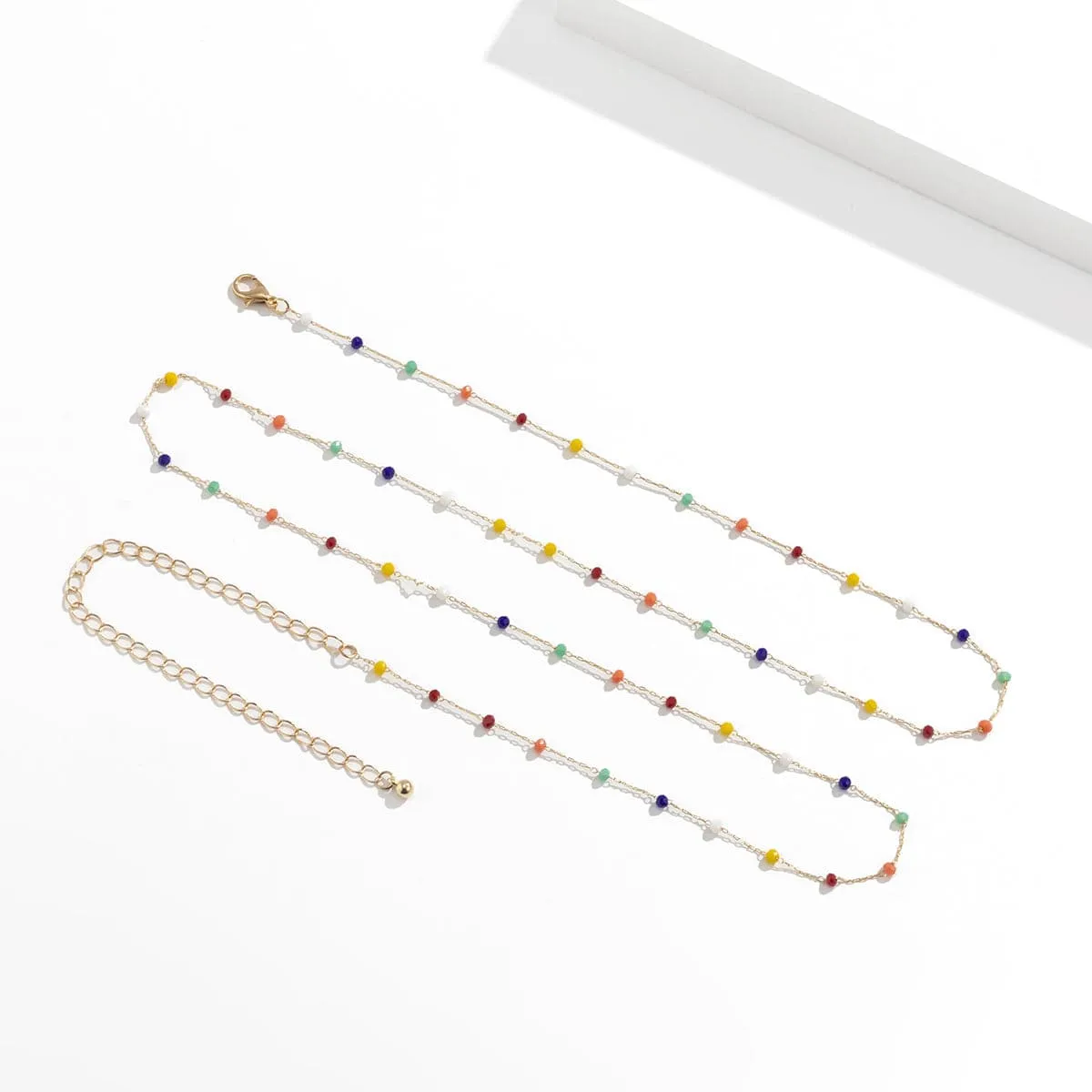 Yellow Acrylic & 18K Gold-Plated Multicolor Waist Chain