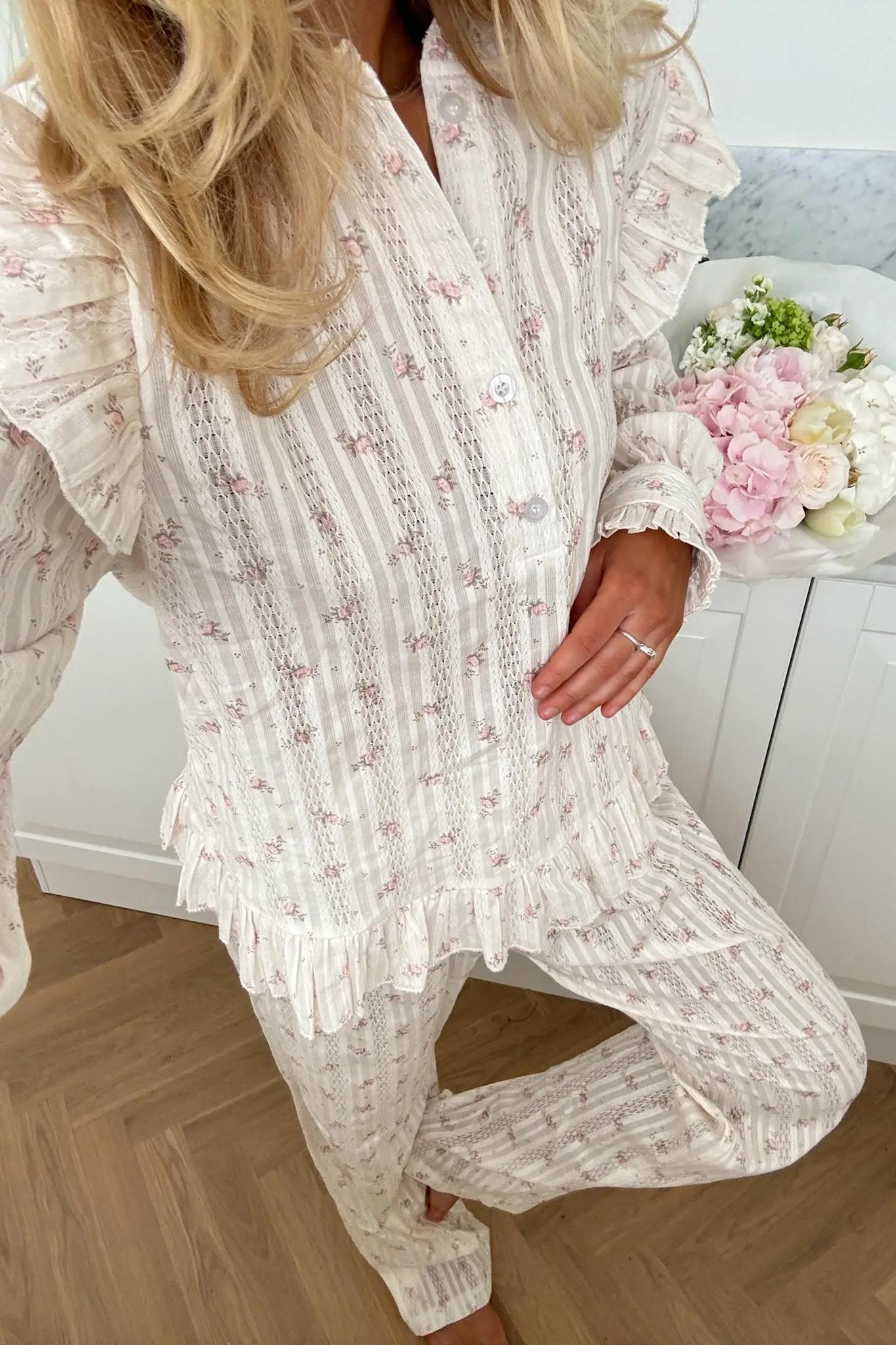 ZhannaIC Bukser - Rose Print